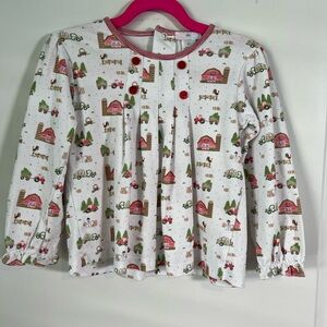 Girls Baby Loren Christmas Farm Top size 4